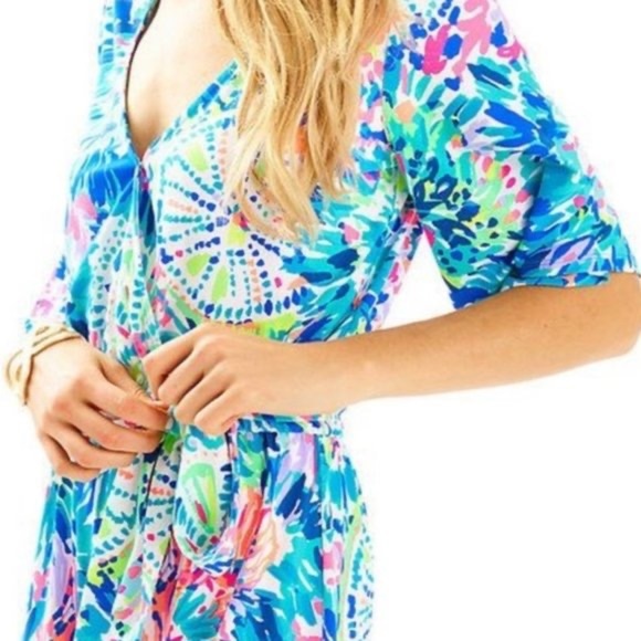 Lilly Pulitzer Madilyn Multi Dive Romper - Picture 11 of 11